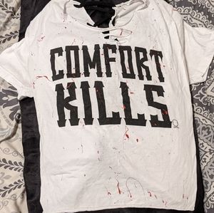 Distressed workout tee